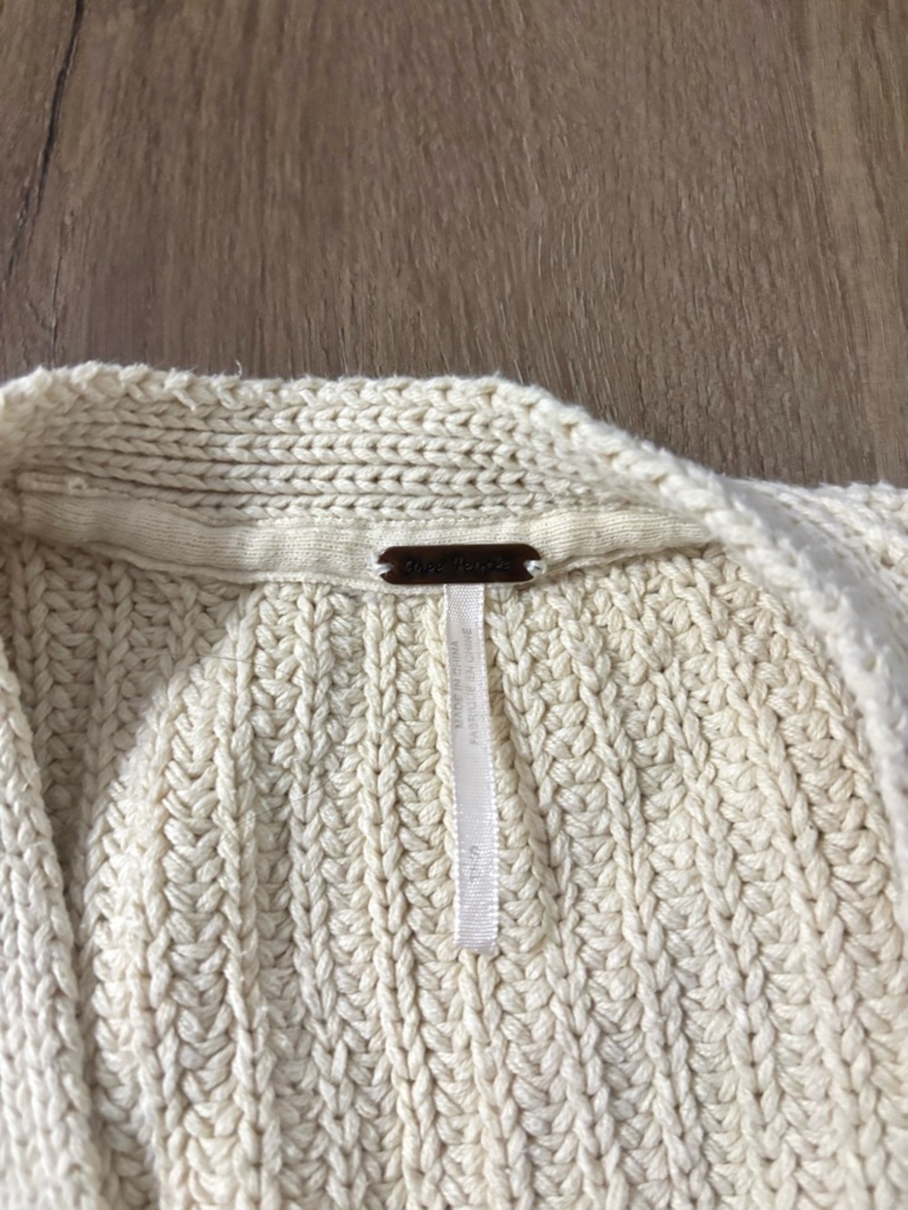 Free People Cream Knit Cardigan - Picture 3 of 3